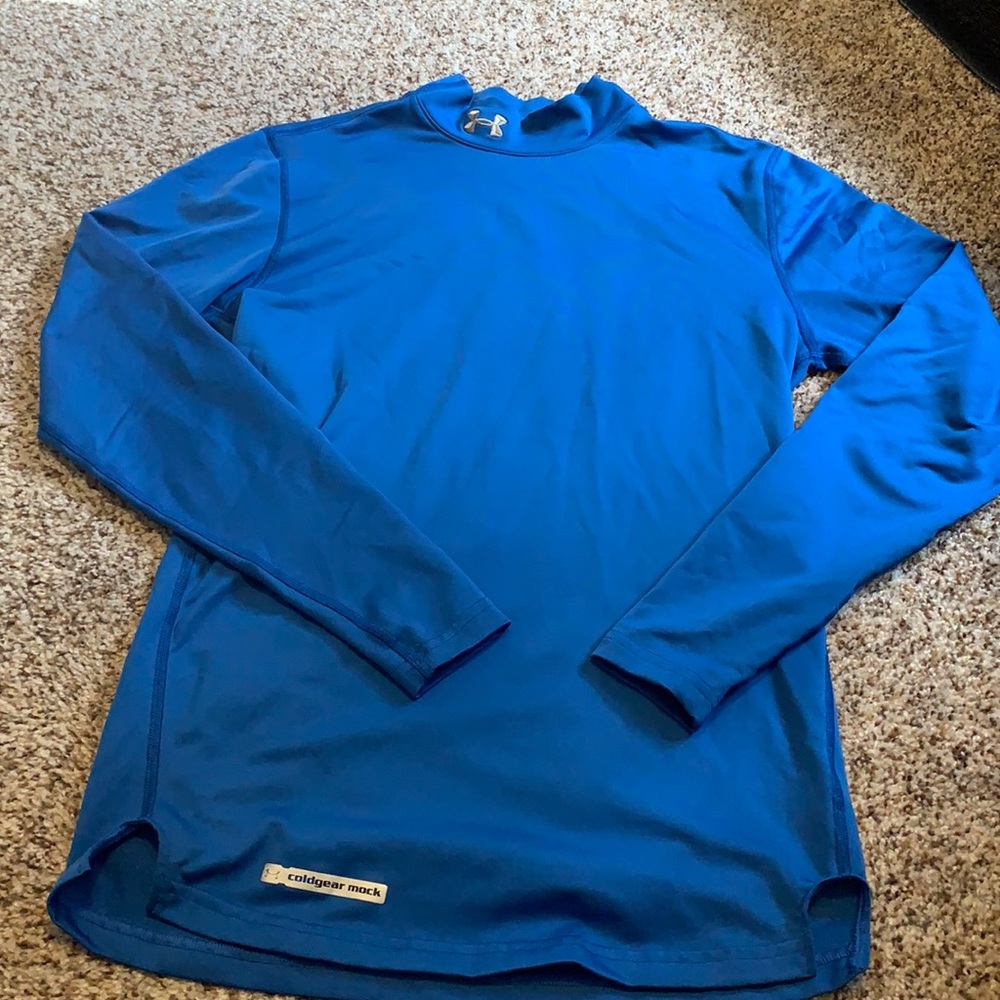 Under Armour Blue Cold Gear Compression Long Sleeve